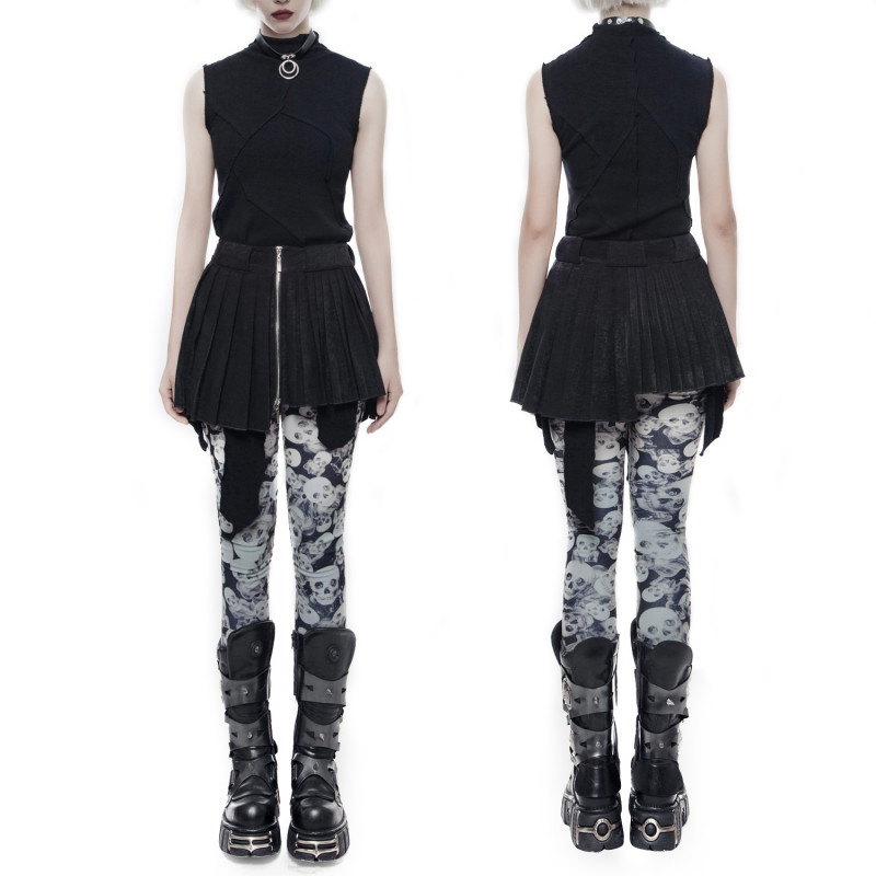 Asymmetrical Skirt with Zipper