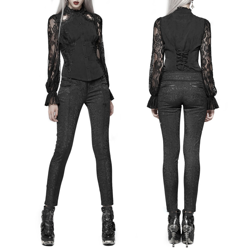 Gothic Shirt with Lace Sleeves