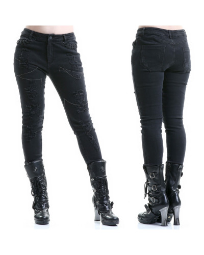 pantalones negros con rotos