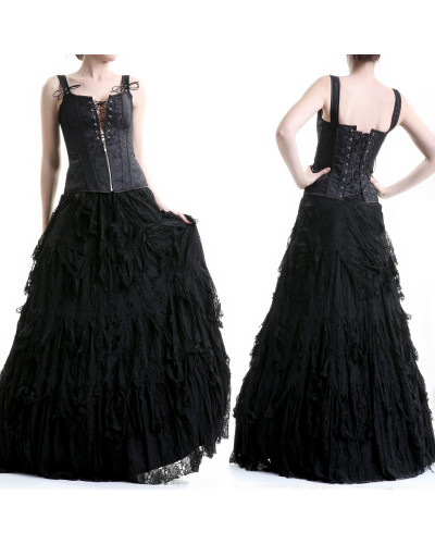 CORSET CON BORDADOS Y CRUZADOS