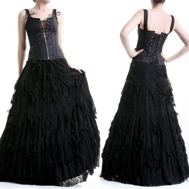 Corset avec Croisé et Zíp