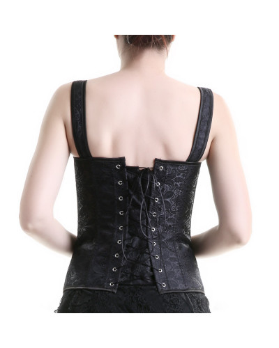 CORSET CON BORDADOS Y CRUZADOS