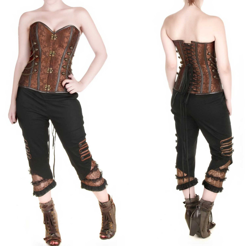 Corset Marron en Brocard