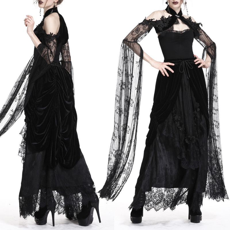 Bolero with Sleeves Made of Lace