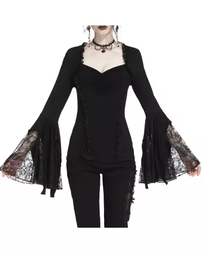 Elegant T-Shirt with Lace from Dark in love Brand at €39.95