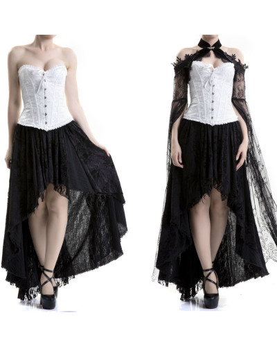 Corset Blanco Gotico estilo Tienda de Corsets