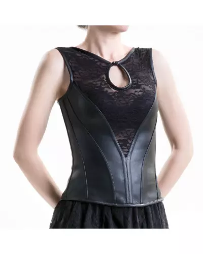 corset negro con encaje
