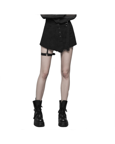 SHORT TIPO FALDA CON BOTONES