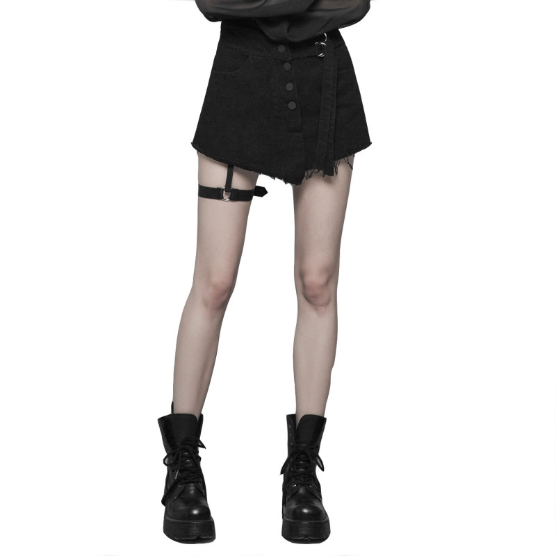 SHORT TIPO FALDA CON BOTONES