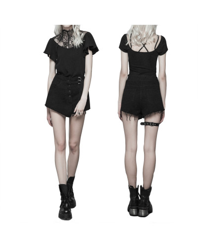 SHORT TIPO FALDA CON BOTONES