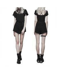 SHORT TIPO FALDA CON BOTONES