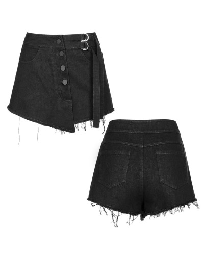 SHORT TIPO FALDA CON BOTONES