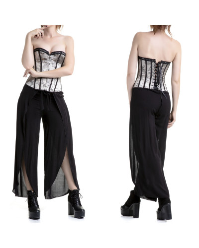 Silver Silk Corset