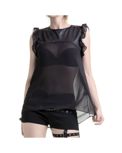 camiseta de tirantes trasparente