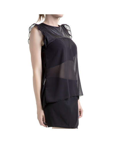 camiseta de tirantes trasparente