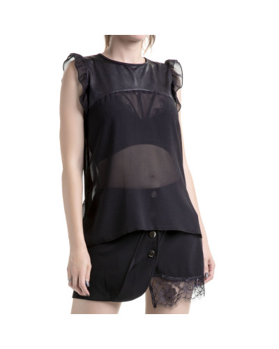 camiseta de tirantes trasparente