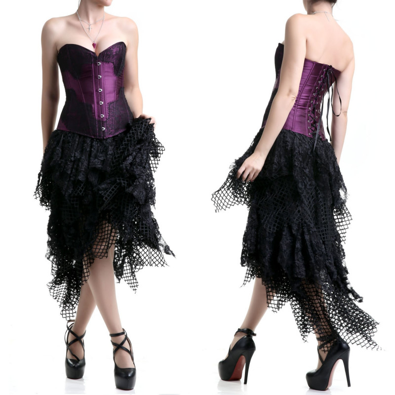 Dark Violet Corset with Lace