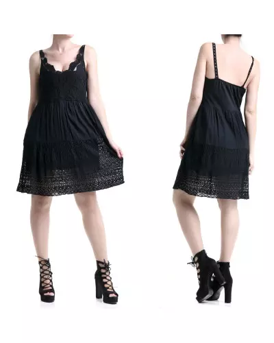 Black Dress with Guipure from Style Brand at €19.90
