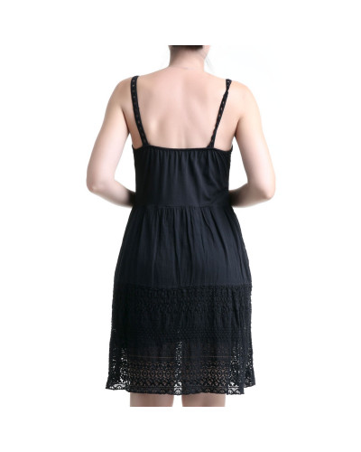 vestido negro con encaje