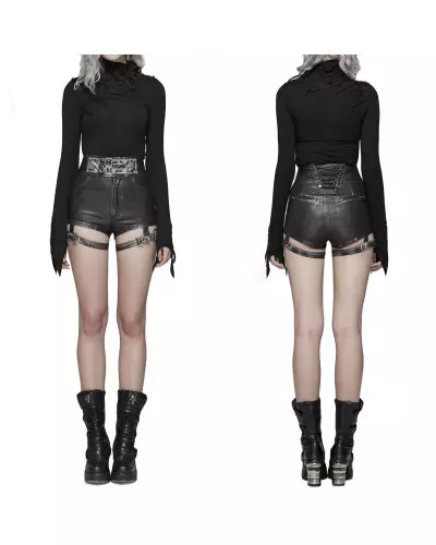 Shorts with Buckles from Punk Rave Brand at €75.00