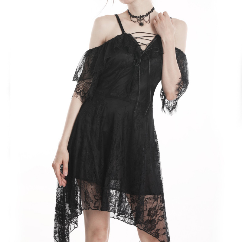 Robe Gothique Courte Avec Dentelle