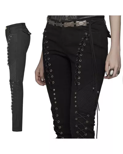 Pants with Lacings from Punk Rave Brand at €83.50