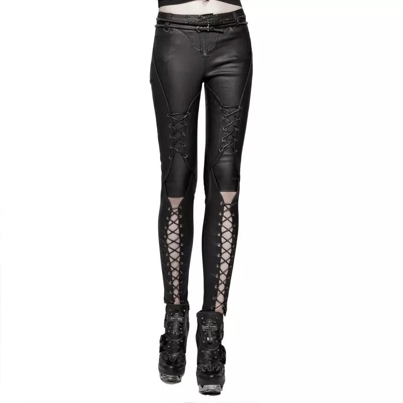 Black Pants with Lacings from Punk Rave Brand at €81.00