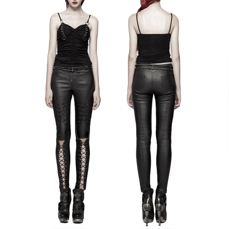 Pantalon Noir avec Croisés