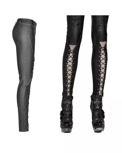 Black Pants with Lacings from Punk Rave Brand at €81.00