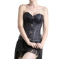 Black Corset with Brocade