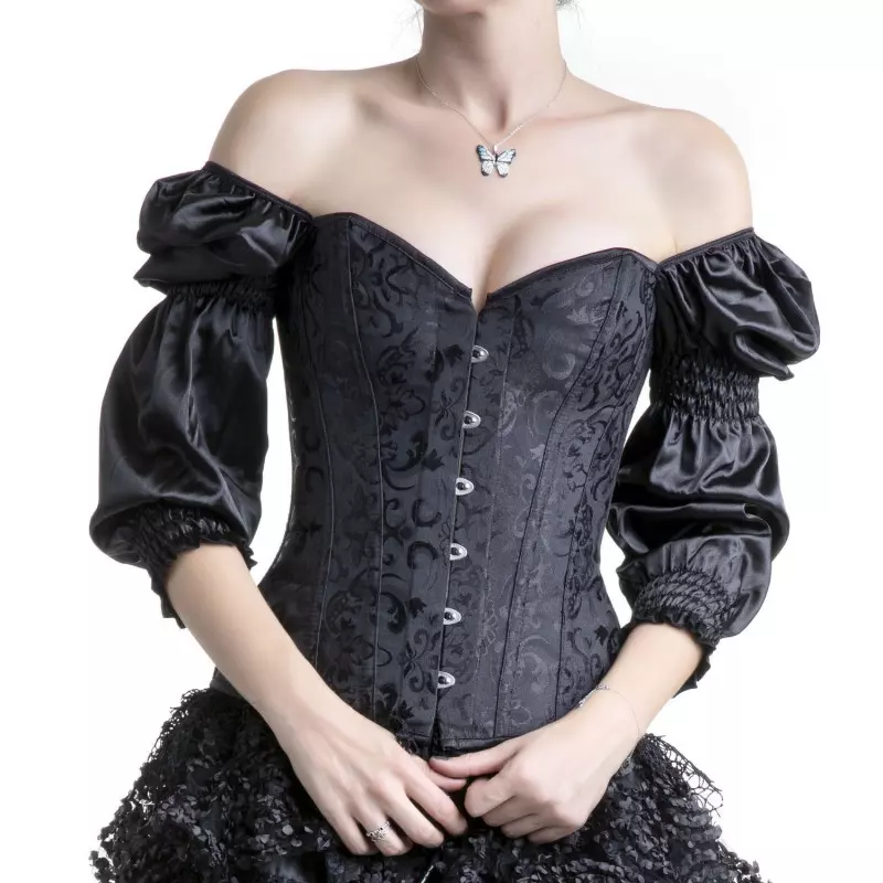 Aline Steampunk Corset- Black Designer Corset Tops- Babydoll Outfits –  Corsets Queen UK