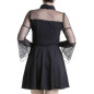 Vestido com Mangas de Tule