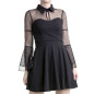 Vestido com Mangas de Tule