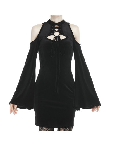 vestido corto estrecho cosido pecho