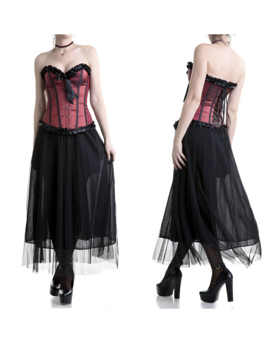 Corset Gótico Granate estilo Tienda de Corsets