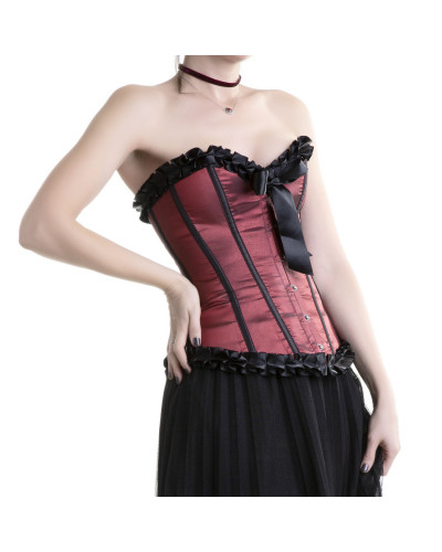 Corset Gótico Granate estilo Tienda de Corsets
