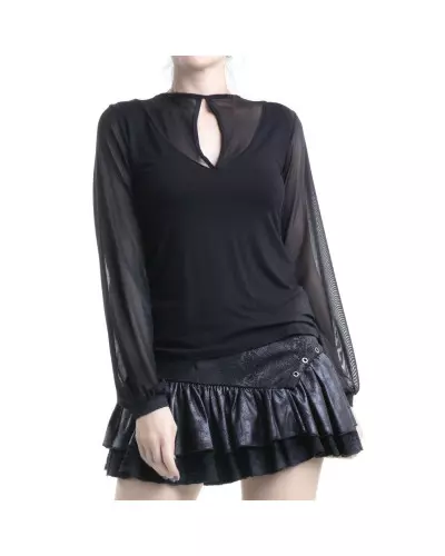 T-Shirt with Ruffle Neck from Crazyinlove Brand at €25.00