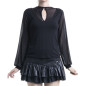 T-Shirt avec Tulle et Croisé