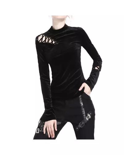 T-Shirt with Sleeves Made of Tulle from Punk Rave Brand at €51.00