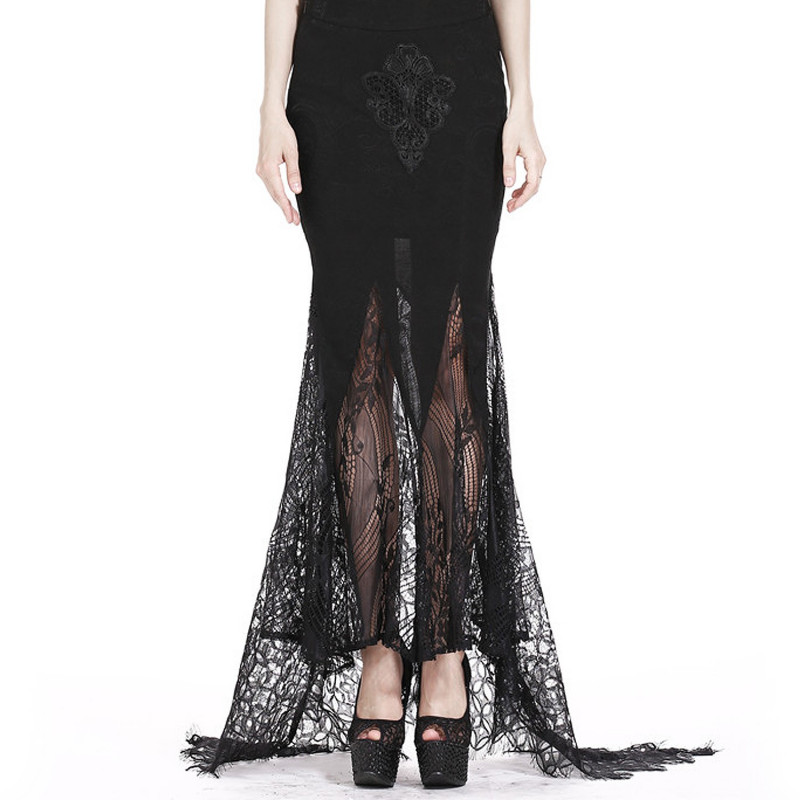 Tube Skirt with Lace and Guipure