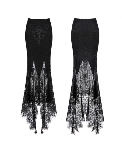 Tube Skirt with Lace and Guipure
