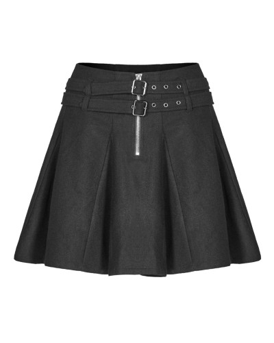 FALDA PLISADA NEGRA