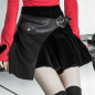 Jupe Noire avec Simili Cuir