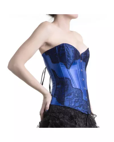 Blaues Korsett mit Spitze der Style-Marke für 21,50 €