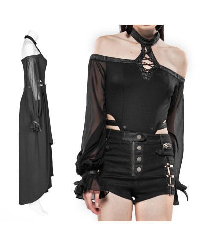 VESTIDO GOTICO FALDA DESMONTABLE
