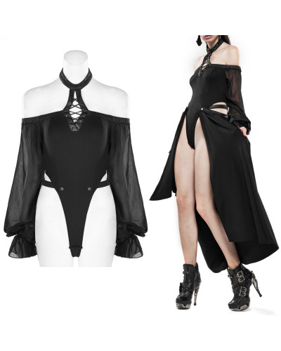 VESTIDO GOTICO FALDA DESMONTABLE