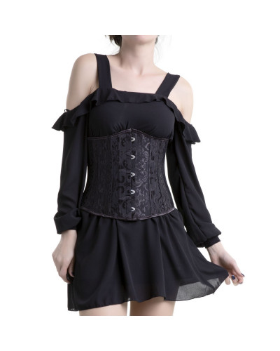 CORSET NEGRO BAJO PECHO VARILLAS METAL