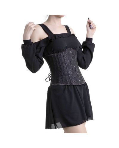 CORSET NEGRO BAJO PECHO VARILLAS METAL
