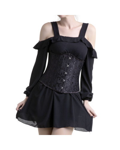CORSET NEGRO BAJO PECHO VARILLAS METAL