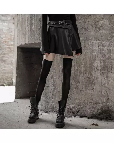 Asymmetric Skirt Made of Faux Leather from Punk Rave Brand at €45.00